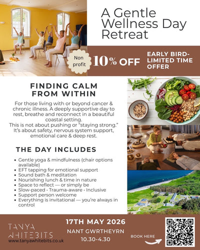 Wellness Day Retreat by Tanya Whitebits featuring peaceful outdoor scenery with yoga mats and relaxation areas.