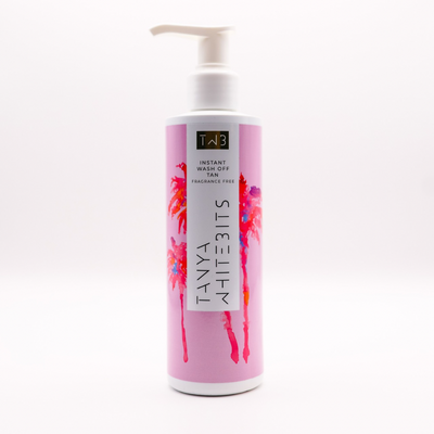 Instant Wash Off Tan from My Store, showing a person applying a bronzing formula on their arm for a natural glow.